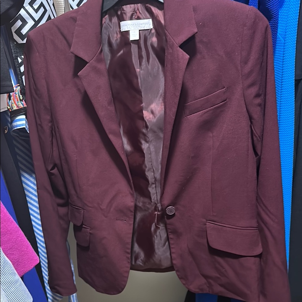 Women’s Burgundy Blazer, 12